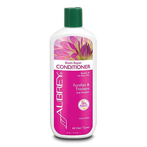 Aubrey Biotin Repair Conditioner   Helps Strengthen Fine-Thin Hair   Baobab Oil  Ho Shou Wu   75  Organic Ingredients   All Hair Types  11oz