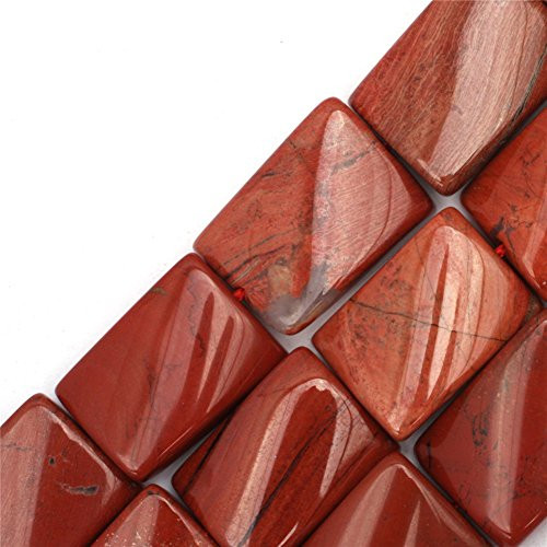 GEM-inside Red Jasper Gemstone Loose Beads 15x20mm Twist Rectangle Energy Stone Power for Jewelry Making 15 GEM-inside Red Jasper Gemstone Loose Beads 15x20mm Twist Rectangle Energy Stone Power for Jewelry Making 15