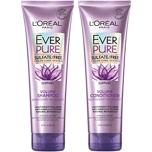 L Oreal Paris EverPure Volume Shampoo Conditioner Kit for Color-Treated Hair 8-5 Ounce Set of 2 L Oreal Paris EverPure Volume Shampoo Conditioner Kit for Color-Treated Hair 8-5 Ounce Set of 2