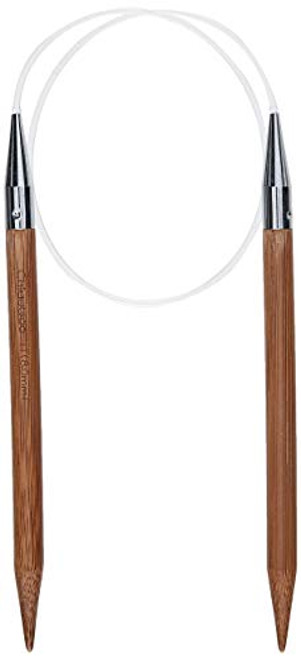 ChiaoGoo Circular 24 inch 61cm Bamboo Dark Patina Knitting Needle Size US 11 8mm 2024-11