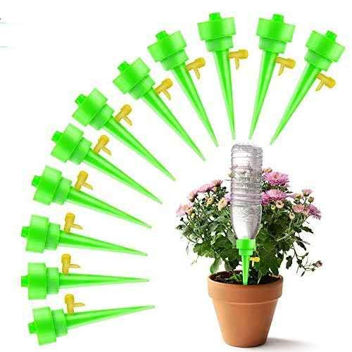 12PCS Automatic Self Plant Watering Spikes Watering Devices Irrigation Drip Devices for Plants Flower Vegetables  Slow Release Drip Bulbs Irrigation Watering Devices to Care Your Indoor Outdoor Plants