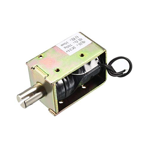 uxcell DC 24V 1-37A 700g Force 10mm Stroke Pull Type Open Frame Electromagnetic Solenoid Lock