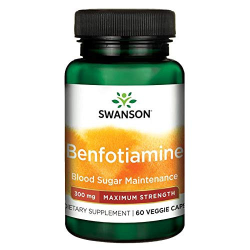 Swanson Maximum-Potency Benfotiamine 300 Milligrams 60 Veg Capsules