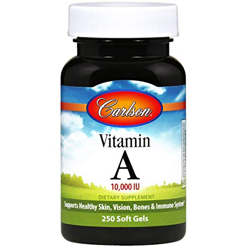 Carlson - Vitamin A  10000 IU 3000 mcg RAE  Vitamin A Supplements  Immune Support  Vision Health  Antioxidant  250 Softgels