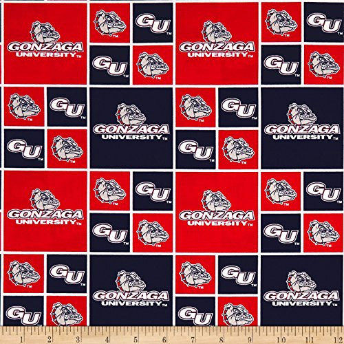 Sykel Enterprises NCAA Gonzaga Bulldogs Box Logos Allover  Yard  Red