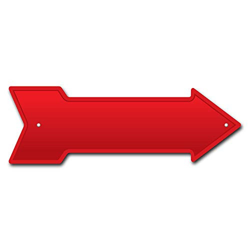 SignMission Red Arrow Plastic Sign  24  Wide