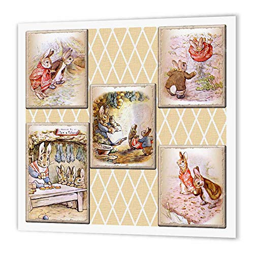 3dRose ht794053 Peter Rabbit Vintage Collage Art- Stories Iron on Heat Transfer 10 by 10 3dRose ht794053 Peter Rabbit Vintage Collage Art- Stories Iron on Heat Transfer 10 by 10