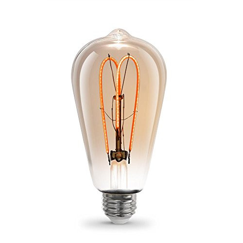 Feit 6-5W Equivalent Soft White 2000K ST19 Dimmable LED Light Bulb Vintage Antique Style Light Bulb