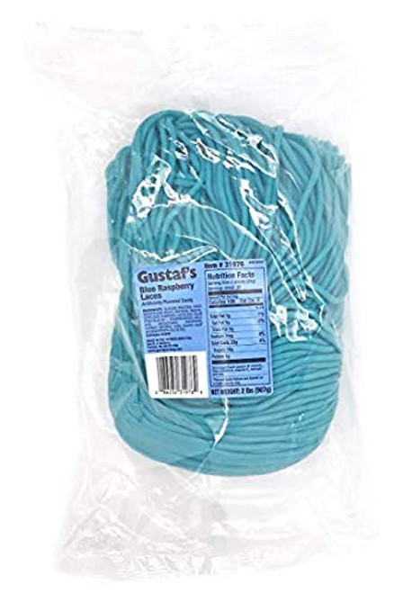 Gustaf s Blue Raspberry Licorice Laces - 2 Lb- Bag Gustaf s Blue Raspberry Licorice Laces - 2 Lb- Bag