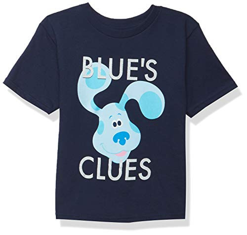 Nickelodeon Blue s Clues   You Big Face Toddler Boy Short Sleeve Tee - Blue  Josh Magenta T Shirt  Navy  5T US