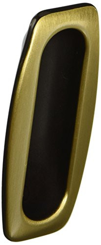 Baldwin 0458060 Sliding Door Flush Pull  Antique Brass with Brown