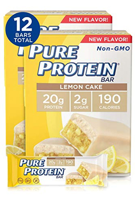 Pure Protein Bars  High Protein  Nutritious Snacks to Support Energy  Low Sugar  Gluten Free  Lemon Cake  6 Count of 1-76 oz Bars 10-56 oz  Pack of 2 Pure Protein Bars  High Protein  Nutritious Snacks to Support Energy  Low Sugar  Gluten Free  Lemon Cake  6 Count of 1-76 oz Bars 10-56 oz  Pack of 2