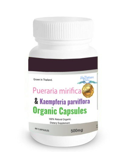60CAPS 500mg Pueraria Mirifica Kaempferia Parviflora Black Ginger Premium Grad Grown in Thailand