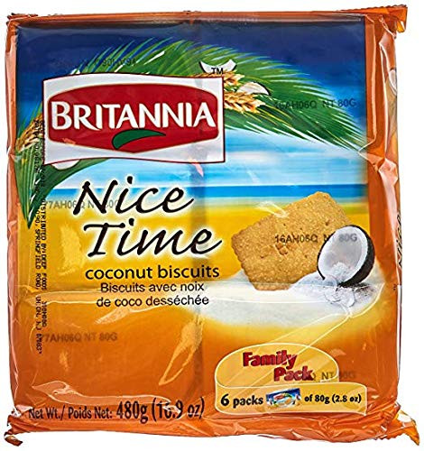 Britannia Nice Time Coconut Biscuits Pack of 6