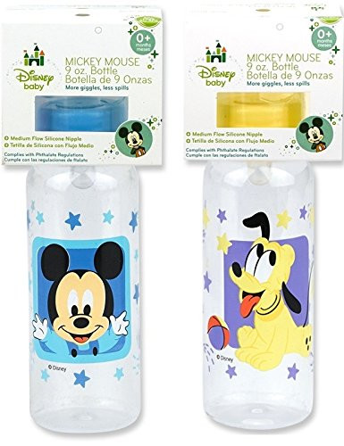 Disney Mickey Bottle 9oz - Mickey  Mini  Pluto Characters Vary