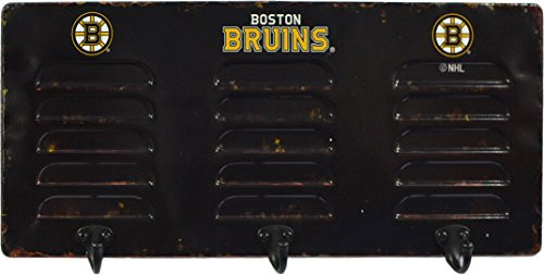 Imperial Officially Licensed NHL Merchandise: Wall Mounted Metal Locker Coat Rack, Boston Bruins