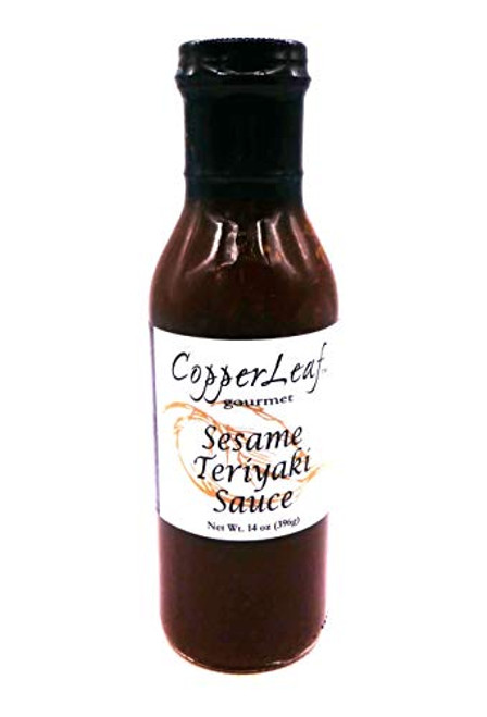CopperLeaf Gourmet Sesame Teriyaki Sauce   Handcrafted with Pineapple  Soy Sauce and Garlic   All Natural and Fresh Ingredients - 14 oz Bottle 396 g - Sesame Teriyaki
