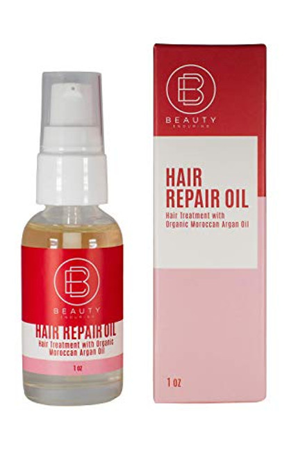 Argan Hair Repair Oil by Beauty Enduring 1oz - Hair Treatment and Hair Growth Oil with Moroccan Argan Oil  Avocado Oil  and Sunflower Oil for Natural Dry Hair Treatment