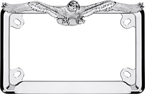 Cruiser Accessories 77023 MC Eagle Motorcycle License Plate Frame  Chrome  1 Frame