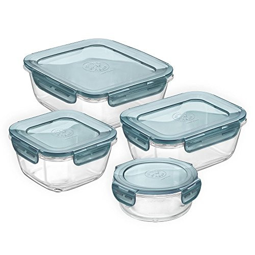 Bormioli Rocco Evolution 8-Piece Glass Storage Set