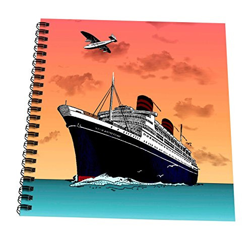 3dRose db_34487_2 Tropical Ship Cruise - Memory Book, 12 by 12"