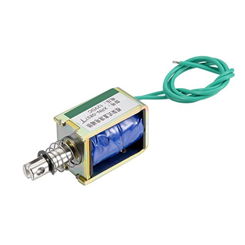 uxcell DC 12V 15N 10mm Stroke Push Pull Type Open Frame Solenoid Electromagnet XRN-0837T