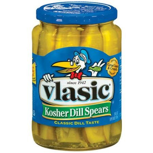 Vlasic Tabasco Flavored Kosher Dill Pickle Spears  24 FL OZ