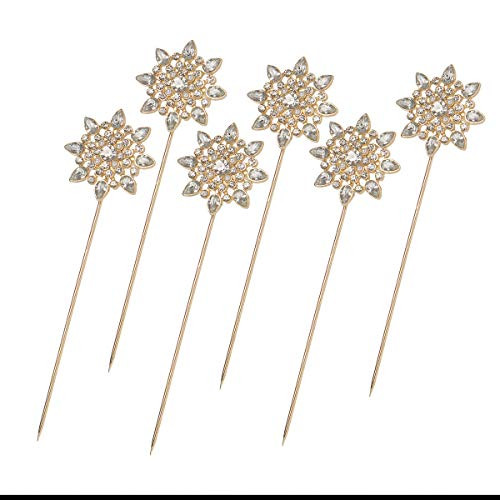 Darice David Tutera Gold Starburst Pins  6 Pieces Bouquet Jewelry