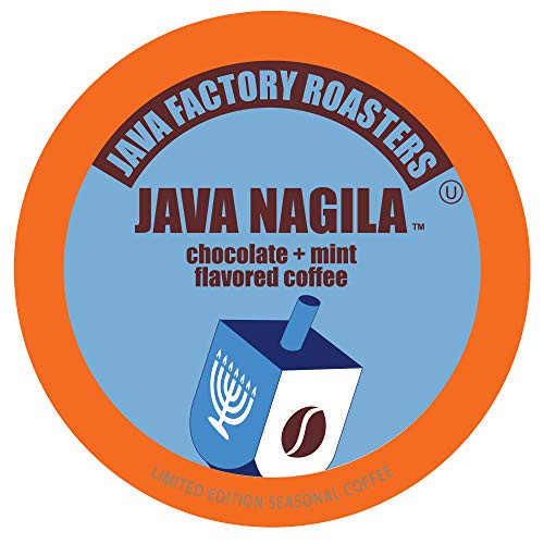 Java Factory Coffee Pods Dark Chocolate and Mint Flavored Coffee for Keurig K-Cup Brewers  Java Nagila  24 Count