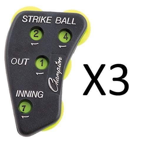 Champion Sports 4 Wheel Standard Optic Yellow Umpire Indicator - PIB 3-Pack