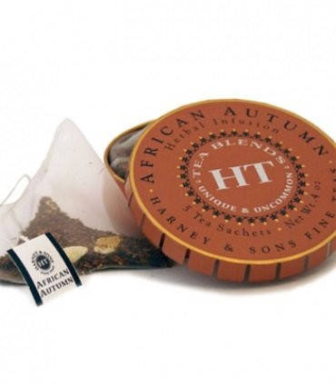 Harney   Son Tagalong Tea Tin African Autumn Herbal Infusion - 5ct- Sachets Set of 5