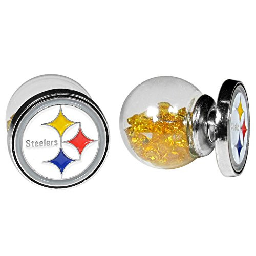 NFL Siskiyou Sports Fan Shop Pittsburgh Steelers Front-Back Earrings One Size Team Color NFL Siskiyou Sports Fan Shop Pittsburgh Steelers Front-Back Earrings One Size Team Color