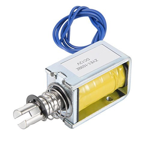 uxcell DC 12V 2N 10mm Stroke Push Type Open Frame Solenoid Electromagnet ZYE1Tau-1039Z