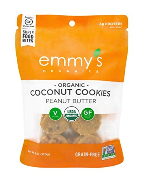 Emmy s Organics Coconut Cookies - Peanut Butter 6 oz Pack of 2 Gluten-Free Organic Cookies Vegan Paleo-Friendly Emmy s Organics Coconut Cookies - Peanut Butter 6 oz Pack of 2 Gluten-Free Organic Cookies Vegan Paleo-Friendly