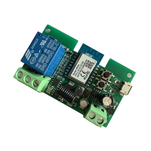 MHCOZY WiFi Wireless Smart Switch Relay Module for Smart Home 5V 5V-12V?Ba Applied to Access Control  Turn on PC  Garage Door 1CH Smart Life app