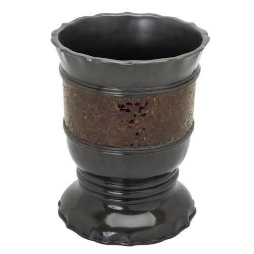 Zenna Home, India Ink Prescott Waste Basket, Bronze