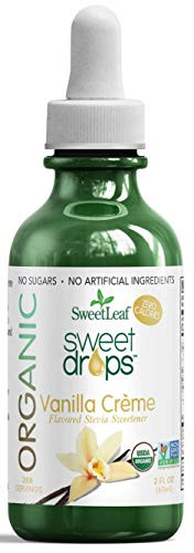 SweetLeaf Organic Sweet Drops Vanilla Crème Flavored Stevia Sweetener  2 Oz
