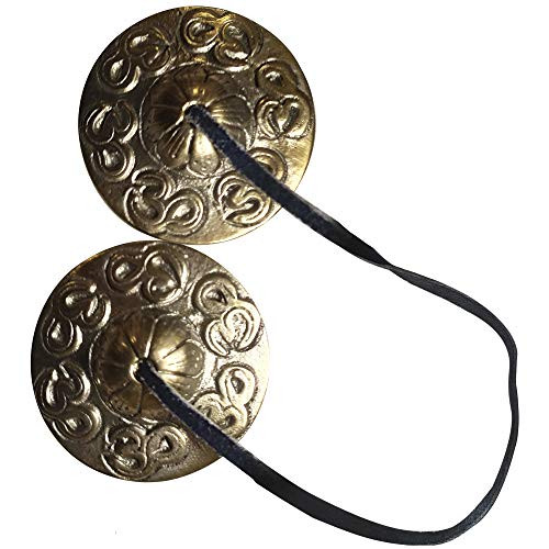 TIbetan Tingsha Meditation Bell - Meditation Chime bells - Tingsha Cymbals Tibetan Buddhist Meditation Yoga Bell Chimes In Gift Box with Instructions To Play Mini  OM