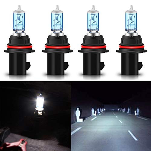CK Formula Pack of 4 Pieces 9007-HB5 Super Bright White 5000K Xenon Halogen Headlight Light Bulbs High-Low Beam