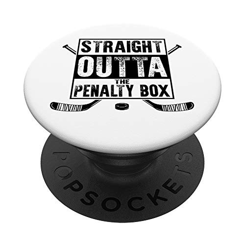Ice Hockey Player Gift Straight Outta The Penalty Box PopSockets PopGrip  Swappable Grip for Phones   Tablets