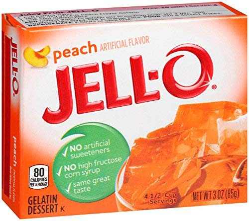 Jell-o Gelatin Dessert  Peach  3-ounce Boxes Pack of 4