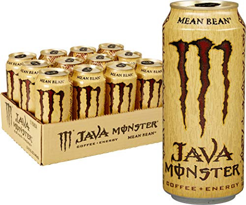 Java Monster Mean Bean, Coffee + Energy Drink, 15 Ounce (Pack of 12)