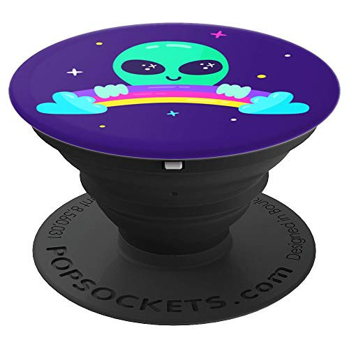Alien Rainbow Pop Art Cute Illustration Rendy PopSockets Grip and Stand for Phones and Tablets