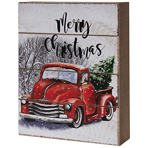 The Bridge Collection  Merry Christmas  Rustic Pickup Truck Box Sign