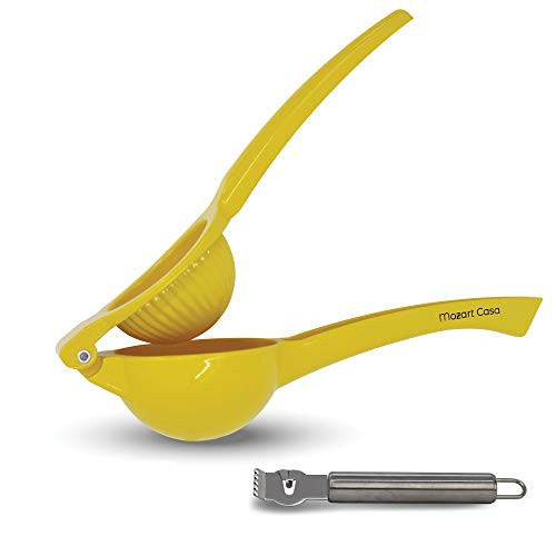 Easy to use and clean citrus squeezer - Heavy-duty lemon squeezer juicer  Lemon press and hand juicer - Get more juice with our lemon juicer and lime juicer  Yellow citrus juicer and lime squeezer