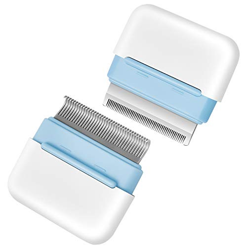 Splentip Cat Comb Grooming Brush for Dogs?Cat Hair Removal Comb Dog Grooming Brush 2 in 1 Pet Massage Shedding Brush?Cat   Dog Brush Grooming Gently Reduces Shedding and Tangling for All Hair