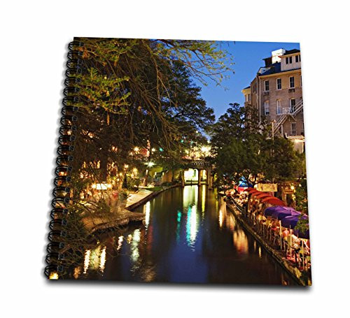 3dRose db_94355_2 Outdoor Cafe, River Walk, San Antonio, Texas-Us44 Aje0024-Adam Jones-Memory Book, 12 by 12-Inch