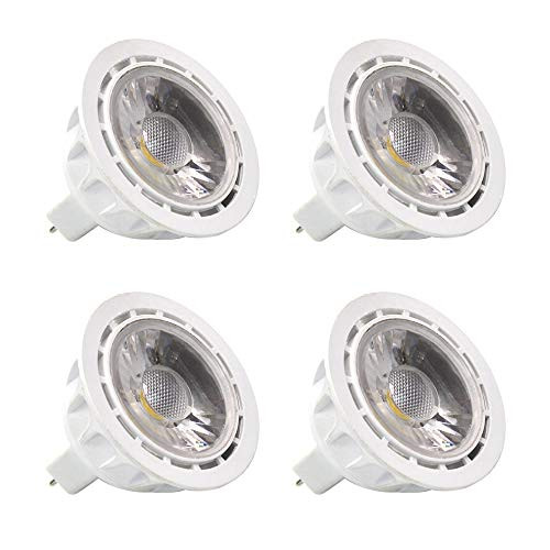 MR16 GU5.3 Bi-Pin Base LED Light Bulbs5W, 450lm, 50W Halogen Equivalent, 3000K Warm White, 12V LED Bulbs, 36 Degree Beam Angle, Non-Dimmable, Christmas LED Spotlight Bulbs, 4pcs MR16 GU5.3 Bi-Pin Base LED Light Bulbs5W, 450lm, 50W Halogen Equivalent, 3000K Warm White, 12V LED Bulbs, 36 Degree Beam Angle, Non-Dimmable, Christmas LED Spotlight Bulbs, 4pcs