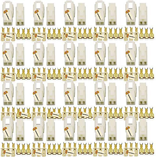 Lsgoodcare 6-3MM 3 Pin Way Electrical Automotive Wire Connector Kits Male Female Socket Plug Terminal for Motorcycle Car-Pack of 20