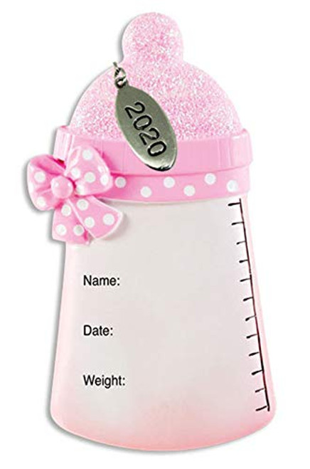 Twisted Anchor Trading Co Baby Girl Ornament Pink Babys First Christmas Ornament 2020 - Baby Bottle Ornament - Can Be Personalized - Comes in an Organza Gift Bag so It s Ready for Giving Twisted Anchor Trading Co Baby Girl Ornament Pink Babys First Christmas Ornament 2020 - Baby Bottle Ornament - Can Be Personalized - Comes in an Organza Gift Bag so It s Ready for Giving